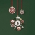 Villeroy & Boch Toys Delight Decoration Ornamente Kaffeeset 3tlg, Premium Porzellan, Textilien, Metall, weiß, rot, 6.3 - 3