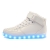 Voovix Kinder High-top LED Licht Blinkt Sneaker mit Fernbedienung-USB Aufladen Led Schuhe für Jungen und Mädchen (Weiß, EU40/CN40) - 3