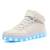 Voovix Kinder High-top LED Licht Blinkt Sneaker mit Fernbedienung-USB Aufladen Led Schuhe für Jungen und Mädchen (Weiß, EU40/CN40) - 1