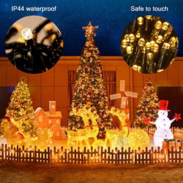 Weihnachtsbaum Lichterkette Außen, Led Weihnachtsbeleuchtung Innen, 300LED 30m mit 8 Leuchtmodi Lichterketten Tannenbaum für Deko, Zimmer, Garten - 2