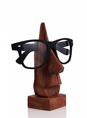 Weihnachtsgeschenke, Holzern Hand geschnitzte Nose geformt Brillengestell Spectacle Inhaber Einzigartige Heim Wohnzimmer Dekor - 1