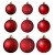 Wohaga® 70 Stück Weihnachtskugeln inkl. Transportbox Christbaumkugeln Baumschmuck Weihnachtsbaumschmuck Baumkugeln-Set, Farbe:Rot - 2
