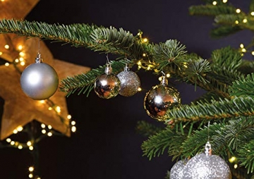 WOMA Christbaumkugeln Set in 14 weihnachtlichen Farben - 50 & 100 Weihnachtskugeln Silber aus Kunststoff - Gold, Silber, Rot & Bronze/Kupfer UVM. - Weihnachtsbaum Deko & Christbaumschmuck - 6