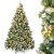 Yorbay künstlicher Weihnachtsbaum mit Beleuchtung weiß Schnee LED Tannenbaum für Weihnachten-Dekoration (210CM) - 1