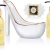 BRUBAKER Cosmetics Luxus Vanilla Spa Beautyset - 6-teiliges Bade- und Dusch Set - Geschenkset in Keramik Stiletto Weiß Gold - 4
