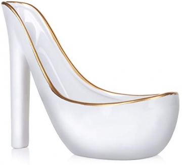 BRUBAKER Cosmetics Luxus Vanilla Spa Beautyset - 6-teiliges Bade- und Dusch Set - Geschenkset in Keramik Stiletto Weiß Gold - 5