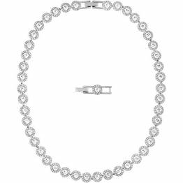 Swarovski Angelic Halskette, Rhodiniertes Schmuckstück mit Klaren Swarovski Kristallen - 1