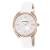 Swarovski Crystalline Glam Uhr, Damenuhr mit Rosé Vergoldetem, Funkelndem Zifferblatt mit Swarovski Kristallen und Weißem Lederarmband - 1