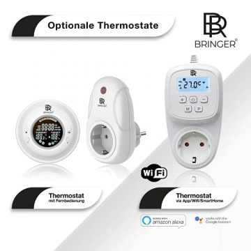 Bringer Infrarotheizung Infrarot Wandheizung Heizung Heizkörper Thermostat (1200 Watt, Heizplatte mit WIFI Thermostat (BRTW)) - 8