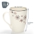 com-four® 4x Kaffeebecher aus Porzellan - Kaffee-Tasse für Weihnachten - Kaffeepott für Kalt- und Heißgetränke - 360 ml (04 Stück - weiß goldfarben) - 4