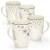 com-four® 4x Kaffeebecher aus Porzellan - Kaffee-Tasse für Weihnachten - Kaffeepott für Kalt- und Heißgetränke - 360 ml (04 Stück - weiß goldfarben) - 1