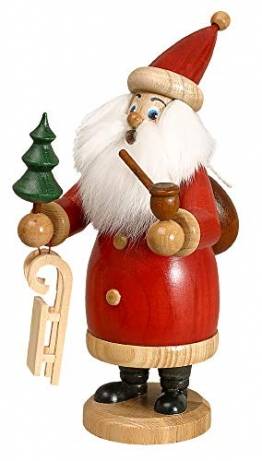 DWU Original Erzgebirgischer Räuchermann® Weihnachtsmann rot mit Geschenke #958/R - 1