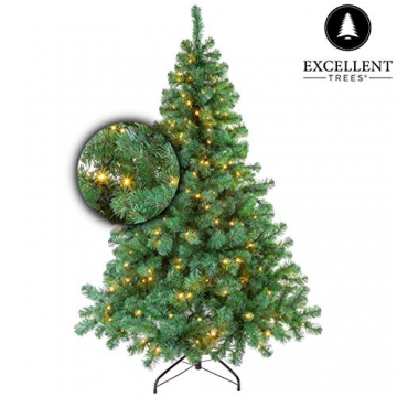Excellent Trees Künstlicher Weihnachtsbaum Tannenbaum Christbaum Grün LED Stavanger Green 180 cm mit Beleuchtung, 350 Lämpchen Beleuchtet, Luxe Kuenstlicher Christbaum - 2