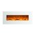 GLOW FIRE Elektrokamin mit Heizung, Wandkamin mit LED | Künstliches Feuer mit zuschaltbarem Heizlüfter: 750/1500 W | Fernbedienung (Größe L - 126 cm, Weiß) - 1