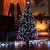 HOMCOM Weihnachtsbaum künstlicher Christbaum Tannenbaum LED Lichtfaser Baum mit Metallständer, Glasfaser-Farbwechsler, grün, 150 cm - 4