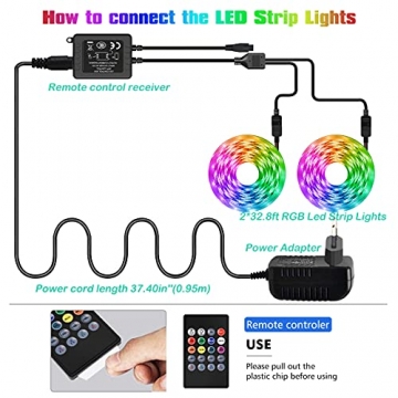 L8star LED Strips 20M, RGB Smart LED Streifen Farbwechsel LED Band, Musik Sync LED Lichterkette mit Fernbedienung und App-steuerung, für Leiste, Zuhause, Schlafzimmer, Küche, Party - 6