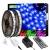 LE LED Strip Lichtband,10m (2x5m) RGB LED Streifen Band, 5050 SMD LED stripes, LED Lichterkette mit 44 Tasten Fernbedienung, verstellbare Helligkeiten RGB Farbwechsel Strip für Haus, Party, Bar, TV - 1