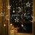 LED Lichterkettenvorhang Innen, Curtain Lights, Ramadan Dekoration 3,5 m, Star Moon Lichtervorhang, Girlande/dekorative Lichter für Hochzeit, Haus, Garten, Weihnachten, Fenstervorhang Dekoration - 1