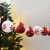 MoGist 24 Weihnachtskugel Luxuriös Glänzend Weihnachten Deko Anhänger Christbaumkugeln Plastik Bruchsicher Weihnachtsschmuck (Rot) - 3