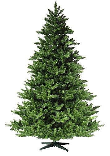 RS Trade 19001 Weihnachtsbaum künstlich 210 cm (Ø ca.146 cm) mit 1910 Spitzen und Schnellaufbau Klapp-Schirmsystem, schwer entflammbar, unechter Tannenbaum inkl. Metall Christbaum Ständer - 1