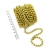 Sepkina Perlenband Perlenkette Baumschmuck Weihnachsbaum Perlengirlande Perlenschnur Weihnachten Advent Hochzeit Deko Tischdeko Meterware 10 Meter Gold (S-P6-03-gold-10m) (0,90€/m) - 3