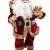 Weihnachtsmann Figur hochwertig mit Geschenken 60cm weinrot Samt-Optik Deko Nikolaus Santa Claus Dekofigur Weihnachtsdeko detailreich - 1