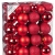 50 Christbaumkugeln 4cm und 6cm PVC Box ( rot ) // Weihnachtskugeln Baumkugeln Baumschmuck Weihnachtsdeko Kugeln - 2