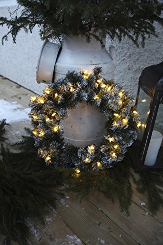 Best Season LED-Tannenkranz mit Schneedecor, beleuchtet circa Durchmesser 50 cm, 40 warmweiß Pisello LED Outdoor, Trafo Karton 612-27 - 6