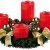 Britesta Adventkranz: Adventskranz mit roten LED-Kerzen, goldfarben geschmückt (Adventskranz mit LED-Beleuchtung) - 1