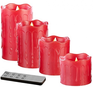 Britesta Adventkranz: Adventskranz mit roten LED-Kerzen, goldfarben geschmückt (Adventskranz mit LED-Beleuchtung) - 8