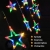 DazSpirit LED Lichtervorhang Weihnachten Sterne 2,5m mit 20 Haken und Fernbedienung, USB oder Batteriebetrieben, 8 Modi, Premium-Geschenkbox, Wasserdicht, Drinnen und Draußen (Bunt) - 3