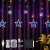 DazSpirit LED Lichtervorhang Weihnachten Sterne 2,5m mit 20 Haken und Fernbedienung, USB oder Batteriebetrieben, 8 Modi, Premium-Geschenkbox, Wasserdicht, Drinnen und Draußen (Bunt) - 1