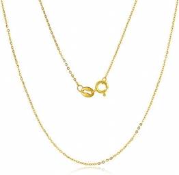 DX.GD@ Mode Damen Schmuck 24 Karat Gelbgold Luxus Echt Gold Slub Anhänger Mit 18 Karat Gold Kette Halskette, A:18k Necklace - 1