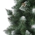 FairyTrees künstlicher Weihnachtsbaum Slim, Kiefer Natur-Weiss beschneit, Material PVC, echte Tannenzapfen, inkl. Holzständer, 180cm, FT09-180 - 2