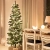 FairyTrees künstlicher Weihnachtsbaum Slim, Kiefer Natur-Weiss beschneit, Material PVC, echte Tannenzapfen, inkl. Holzständer, 180cm, FT09-180 - 3
