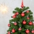 HEITMANN DECO 21er Set Glaskugeln+ Baumspitze - Weihnachtsbaumschmuck zum Aufhängen - Christbaumkugeln - Rot - Glitzer - 4