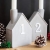 Heitmann Deco Advents-Kerzenhalter - Häuschen - 4er Set - Keramik - zum Hinstellen - Weihnachtsdeko - grau,weiß - ca. 16,5 x 11 x 6,5 cm - 4