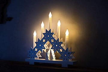HEITMANN DECO LED-Lichterbogen aus Holz - Stimmungsleuchter - Schwibbogen - beleuchtete Weihnachtsdeko - weiß - für innen - 3