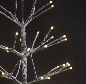 HILIGHT LED Weihnachtsbaum mit 392 warmweißen LEDs und Schneedeko 220 cm braun für Außenbereich geeignet Christbaum Tannenbaum Zweige und Äste Biegsam inkl. Metallständer - 2