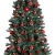 Krebs & Sohn 20er Set Glas Christbaumkugeln-Weihnachtsbaum Deko zum Aufhängen-Weihnachtskugeln 5,7 cm-Bordeaux, Rot/Sterne, (5,7cm Ø Durchmesser) - 4