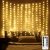 LED Fenster Vorhang Lichter, Foto Hintergrund Lichter Warmweiße Twinkle Lichterketten mit Fernbedienung für Hochzeitsfeier Schlafzimmer Wand Weihnachten 6,5 x 5 ft - 1