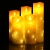 LED flammenlose Kerze, mit eingebetteter Lichterkette, 5-teiliger LED-Kerze, Fernbedienung mit 10 Tasten, 24-Stunden-Timer-Funktion, tanzende Flamme, echtes Wachs, batteriebetrieben. (Elfenbeinweiß) - 3