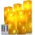 LED flammenlose Kerze, mit eingebetteter Lichterkette, 5-teiliger LED-Kerze, Fernbedienung mit 10 Tasten, 24-Stunden-Timer-Funktion, tanzende Flamme, echtes Wachs, batteriebetrieben. (Elfenbeinweiß) - 1