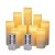 LED Kerzen Set von 9 Flammenlose Kerzen Batteriebetriebene Kerzen D2.2xH 4"5" 6"7" 8"9" Echtwachssäule Kerzen Flackern mit Fernbedienung und Timer-Steuerung, Elfenbein Farbe（9x1） - 1