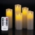 LED Kerzen,Flammenlose Kerzen 12/15/17/20/22CM Set aus 5 Echtwachs mit realistischen tanzenden LED Flammen und 10-Tasten Fernbedienung mit 2/4/6/8-Stunden Timer,300+ Stunden-YIWER (Elfenbein, 5×1) - 4
