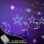 Lichterkette Bunt Sterne Mond, 3.5m*1.1m 8 Modi LED Fenster Lichterketten Vorhang Lichterkette für Zimmer Stimmungslichter ideale für Außenbeleuchtung und Innenbeleuchtung [Mehrfarbig] - 2