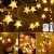 Lichterkette LED Lichterkette Sterne Batterie 6M 40LED Sterne Warmweiß Lichterkette mit Fernbedienung 8 Modi Wasserdicht Außen Innen Weihnachten Lichterketten für Zimmer Party Garten DIY Deko Metaku - 1