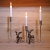 MK-BRAVA Kerzenständer 3er Set 17/23/27cm Silber Deko Kerzenhalter Stabkerzen Aluminium Metall Modern Vintage für Wohnzimmer Weihnachten Advent - 3