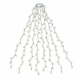 SALCAR Christbaumbeleuchtung mit Ring, Weihnachtsbaum-Überwurf-Lichterkette mit 8 Girlanden 280er LED Lichterkette Wasserdicht für 150cm 180cm 240cm baum, tannenbaum, grüngürtel, busche - Warmweiß - 1