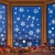 Siebwin Weihnachtsdeko Fenster, Schneeflocken Fensterbild, Fensterbilder Weihnachten Selbstklebend, Winter- Dekoration, Weihnachten Fenstersticker (4 Blätter) - 4